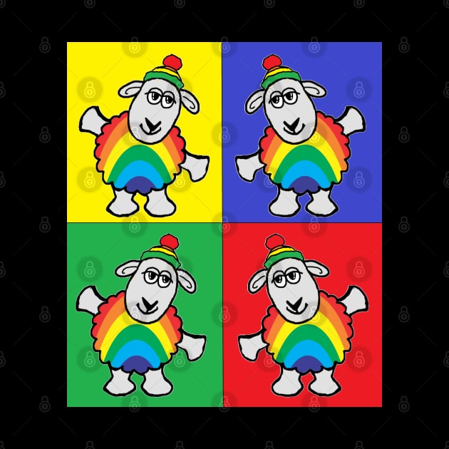 Sheep,Tattoo,rainbow,pop 2 by LowEndGraphics by LowEndGraphics