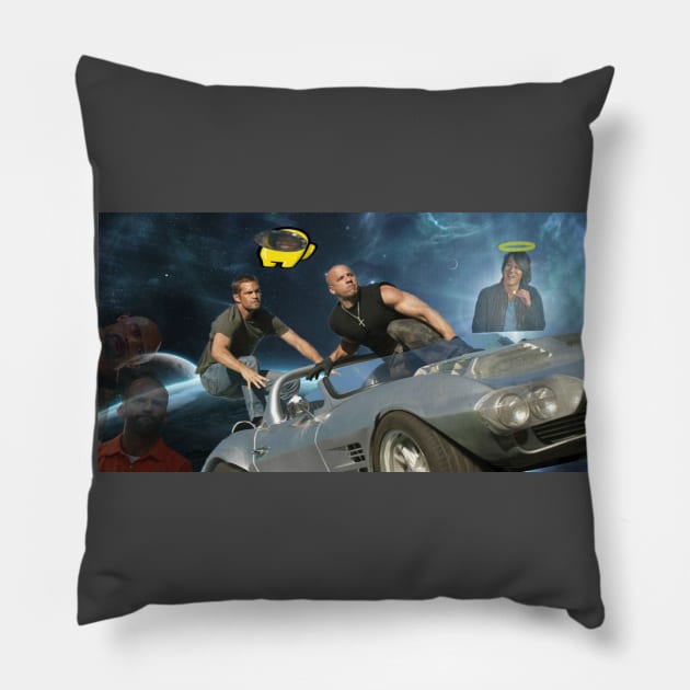 Fast and Furious in Space Pillow by Agi and Taco