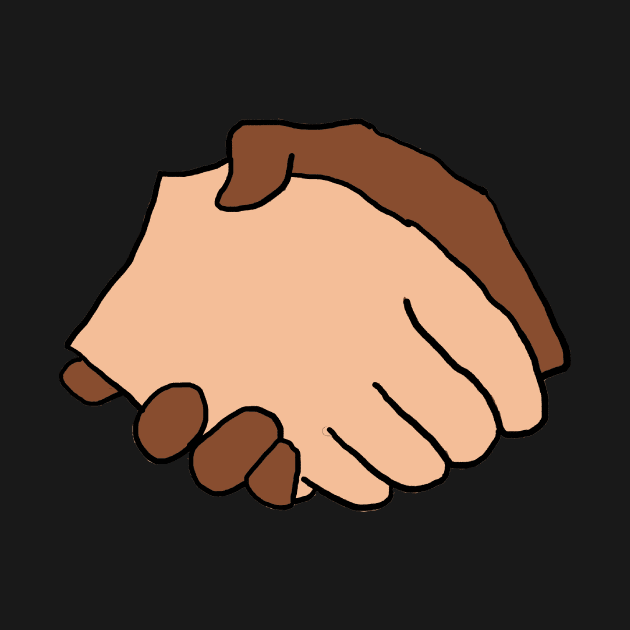 Black and White Handshake Anti-Racist by Mark Ewbie