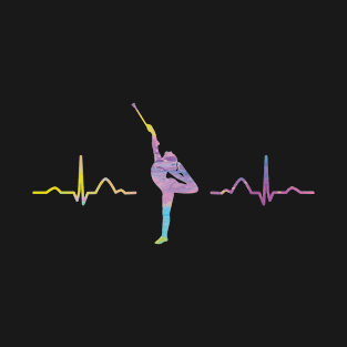 Gymnast Baton EKG Rhythmic Gymnastics T-Shirt