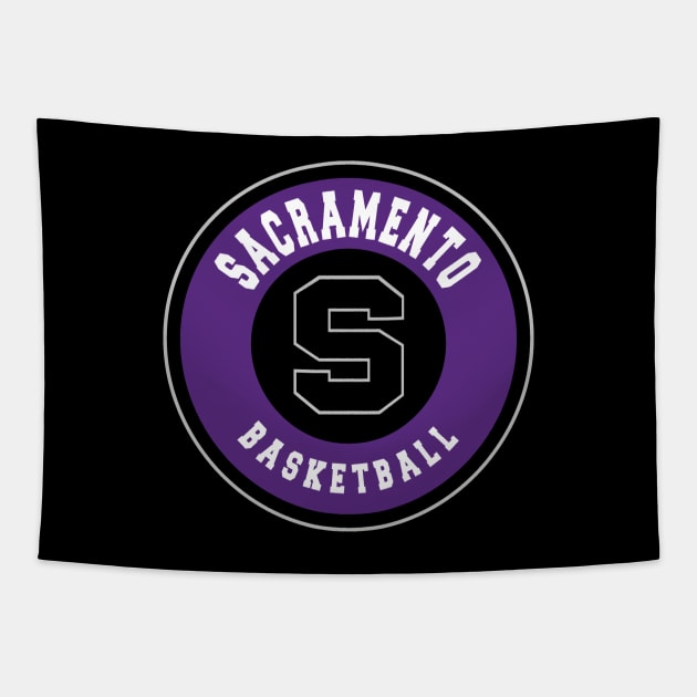 Sacramento basketball Tapestry by BVHstudio