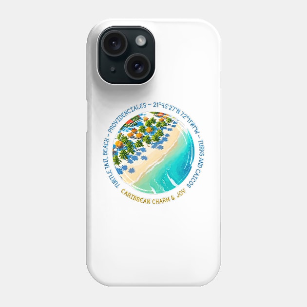 Turtle Tail Beach, Providenciales, Turks and Caicos Islands, Caribbean Charm And Joy Phone Case by funfun