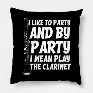 Funny Clarinet Player Pillow