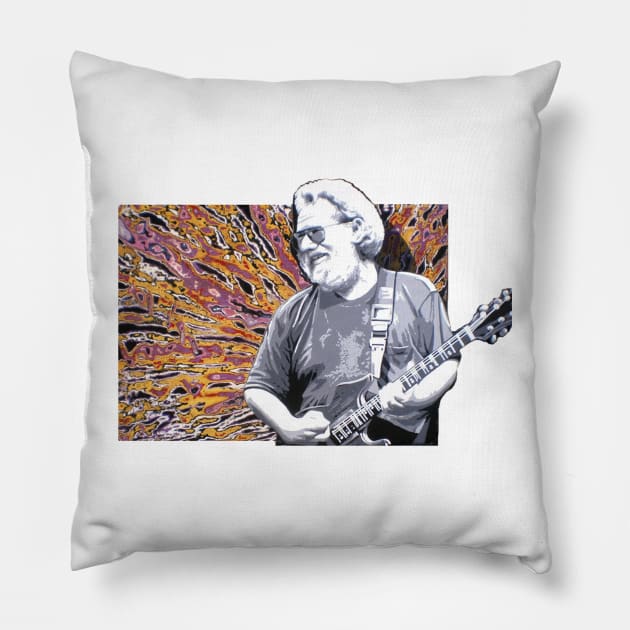 Jerry Garcia Pillow by Ranch Apunkalips