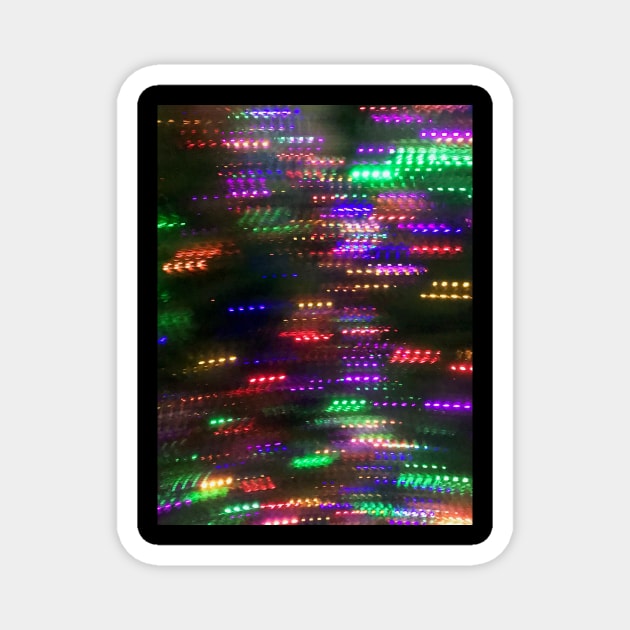 Color Streaks of Light  no. 1 Magnet by Neil Feigeles