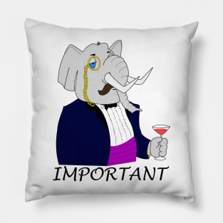 Important Elephant - Funny Design Pillow