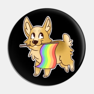 Corgi gay pride Pin