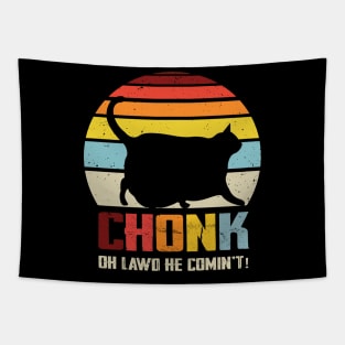 Chonk Cat Scale Meme Funny Retro Style Vintage Cats Memes T-Shirt Tapestry