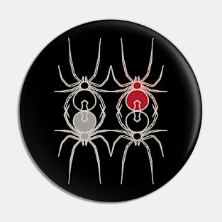 Simply Spooky Collection - Spiders - Bat Black and Bone White Pin