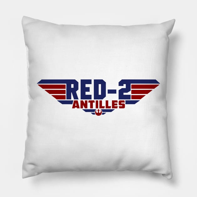 Red 2 Wedge Antilles Pillow by Vault Emporium