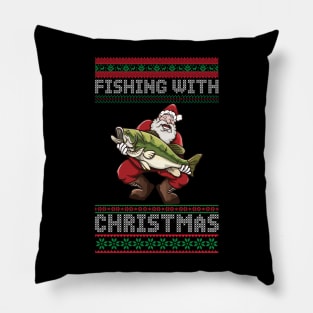 Fishing With Christmas Pillow