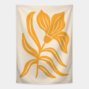 Yellow Stylized Tulip Tapestry
