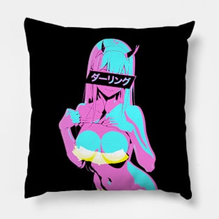 ダーリング Daringu #3 Zero Two Darling Franxx Glitch Edit Pillow