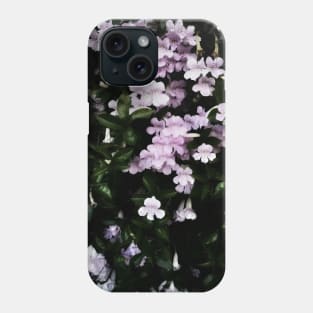 Trumpet Flowers Noir Phone Case