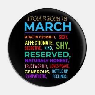 PEOPLE BORN IN MARCH Pin