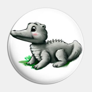 Cute Alligator Drawing Pin