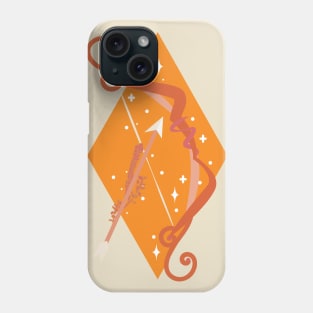 Sagittarius Bow and Arrow (Orange) Phone Case