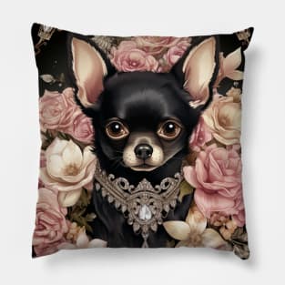 Black Chihuahua Pillow