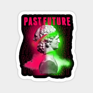 Janus Mythology Vaporwave Pink and Green 2 Magnet