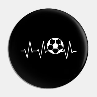 Soccer Pulse Heartbeat Football Player Pin