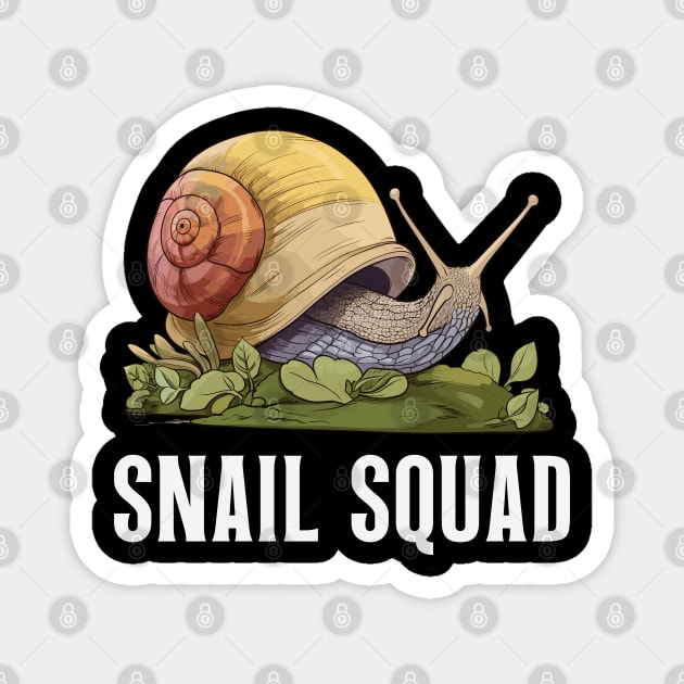 Snail Squad Magnet by Infinitee Shirts