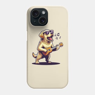 Dog Playing Guitar Singing Labrador Retriever Funny Phone Case