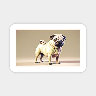 Pug Dog Portrait Magnet