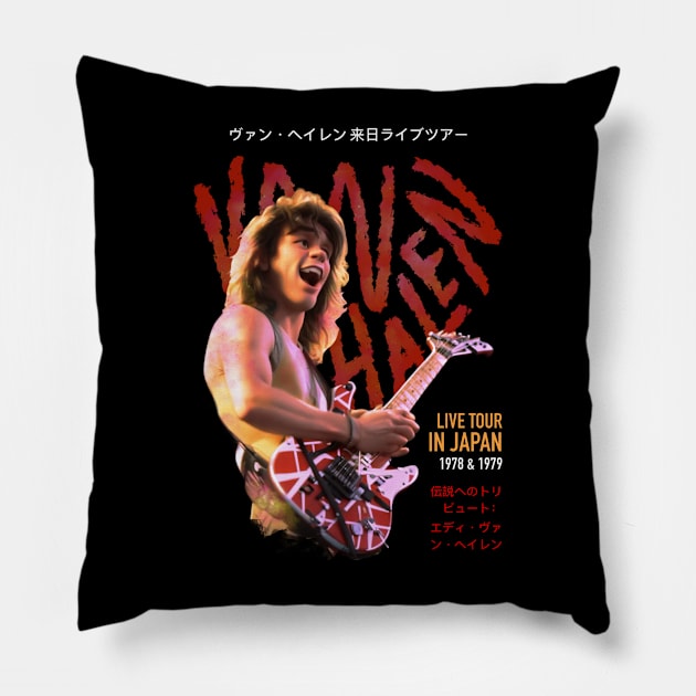 Van Halen tour in japan Pillow by BAJAJU