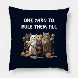 One yarn to rule them all - Cats fellowship Pillow