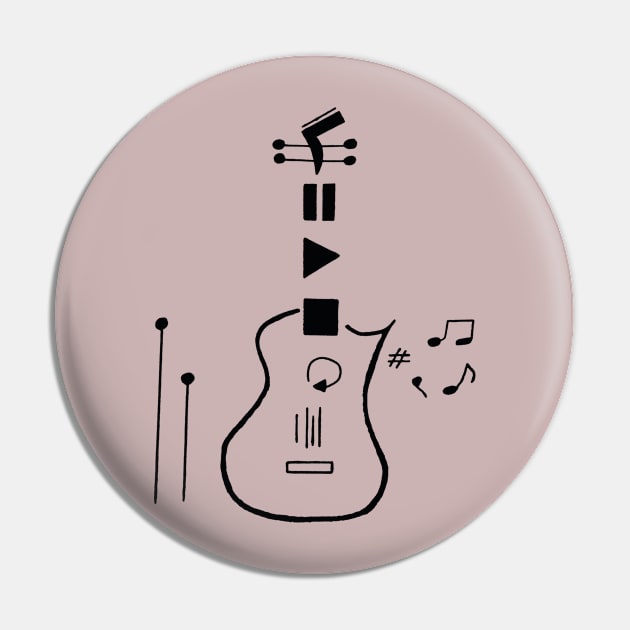 Play the guitar Pin by Lifestylle