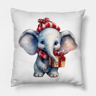 Christmas Elephant Pillow