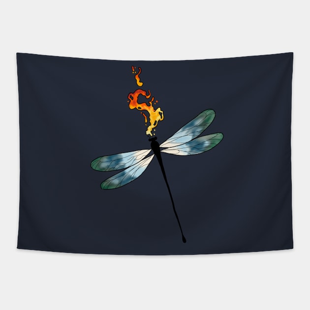 Fire Breathing Dragonfly Tapestry by Gekko and the Samurai 