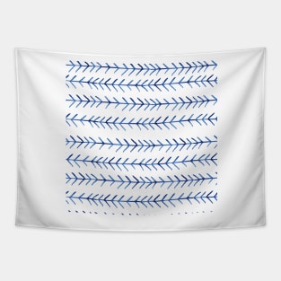 Watercolor Indigo Arrows Tapestry