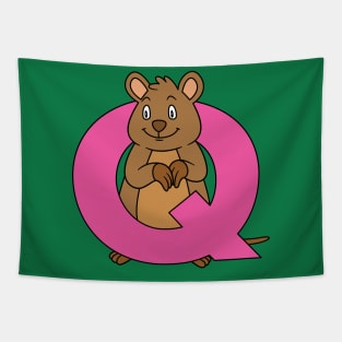Letter Q with Quokka Tapestry
