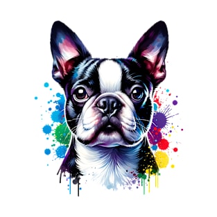 Watercolor Boston Terrier T-Shirt