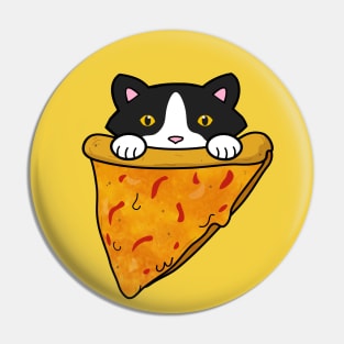 Cute cat eating a slice of pizza Pin