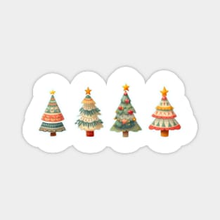 Christmas Tree Collection Watercolor Magnet