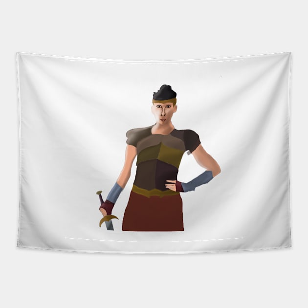 Female Warrior Tapestry by Joker & Angel