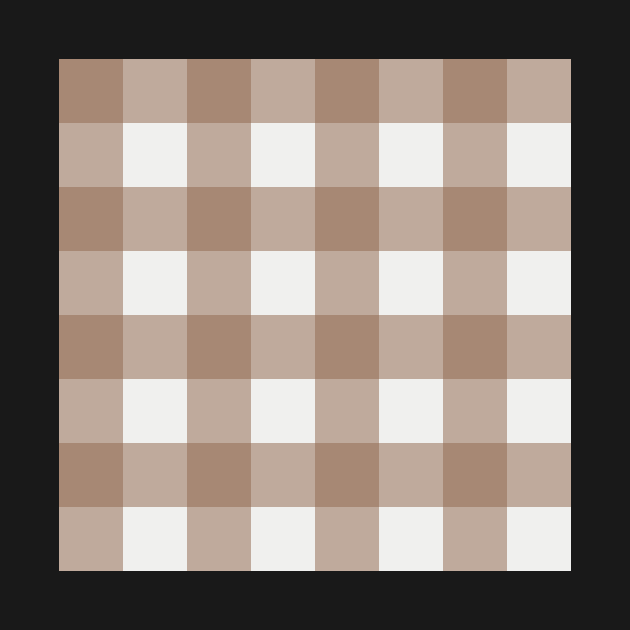 Little Critter Plaid - White and Light Brown by A2Gretchen