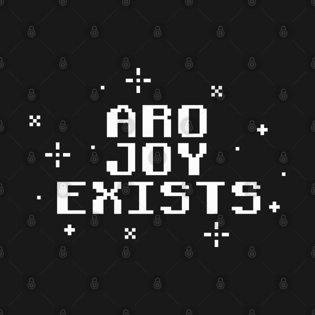 Aro Joy Exists - Aromantic Pride Pixel Art (lite text v2) by GDSplicer