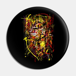 Maya King - abstract face Pin