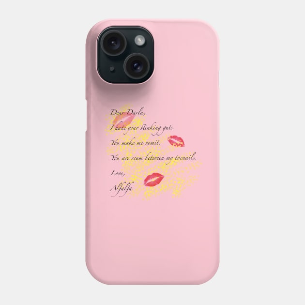 Alfalfa’s love letter Phone Case by Thalionwen Creates