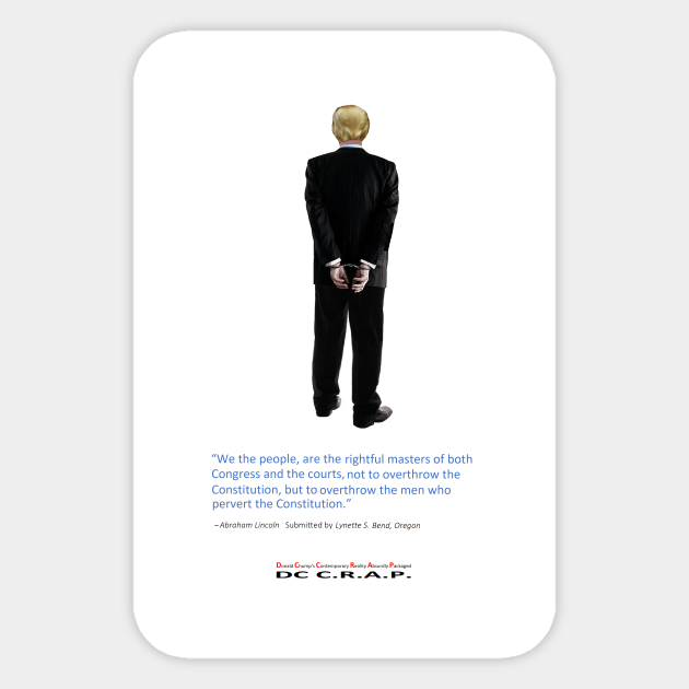 Trump In Bracelets - Donald Trump - Sticker