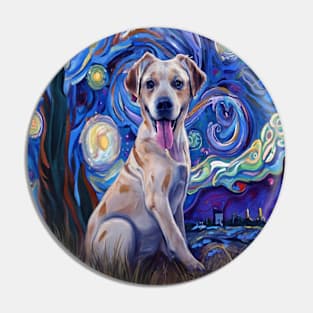 Dog design inspired by Vincent Van Gogh Style Pin