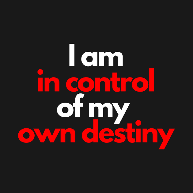 I am in control of my own destiny by Stock & Style