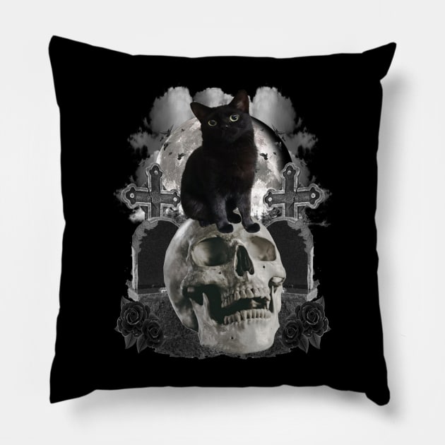 Grave Cat Pillow by petermurphy619