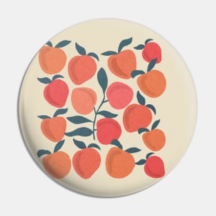 Pink peaches mid century Pin