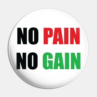 No pain no gain Pin
