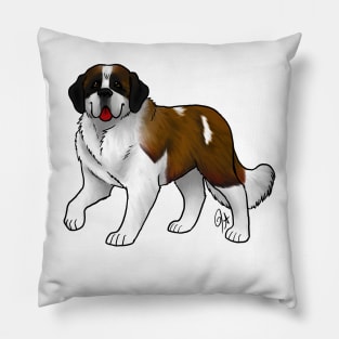 Dog - Saint Bernard - Black White and Tan Pillow