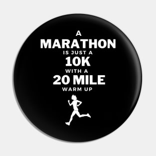 Funny Marathon Runner Pin